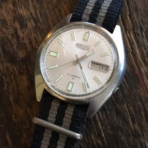 SEIKO Automatic Vintage Stainless Old NATO Band
